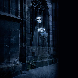 Horror Palace Wallpaper - Ghost at the Door